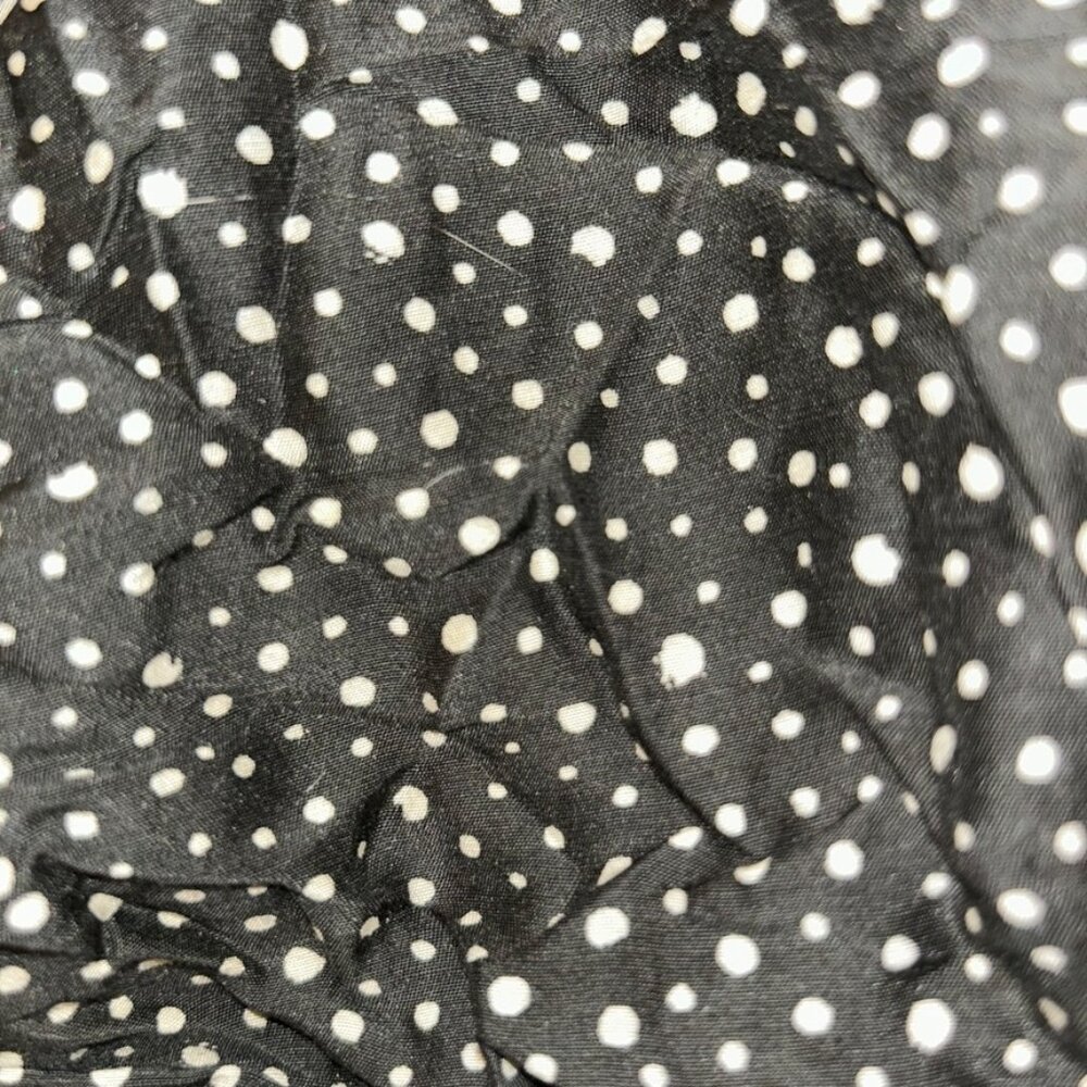 ESCADA Laurel black cream polka dot scarf handkerchief ITALY 23" 90s - Picture 4 of 4